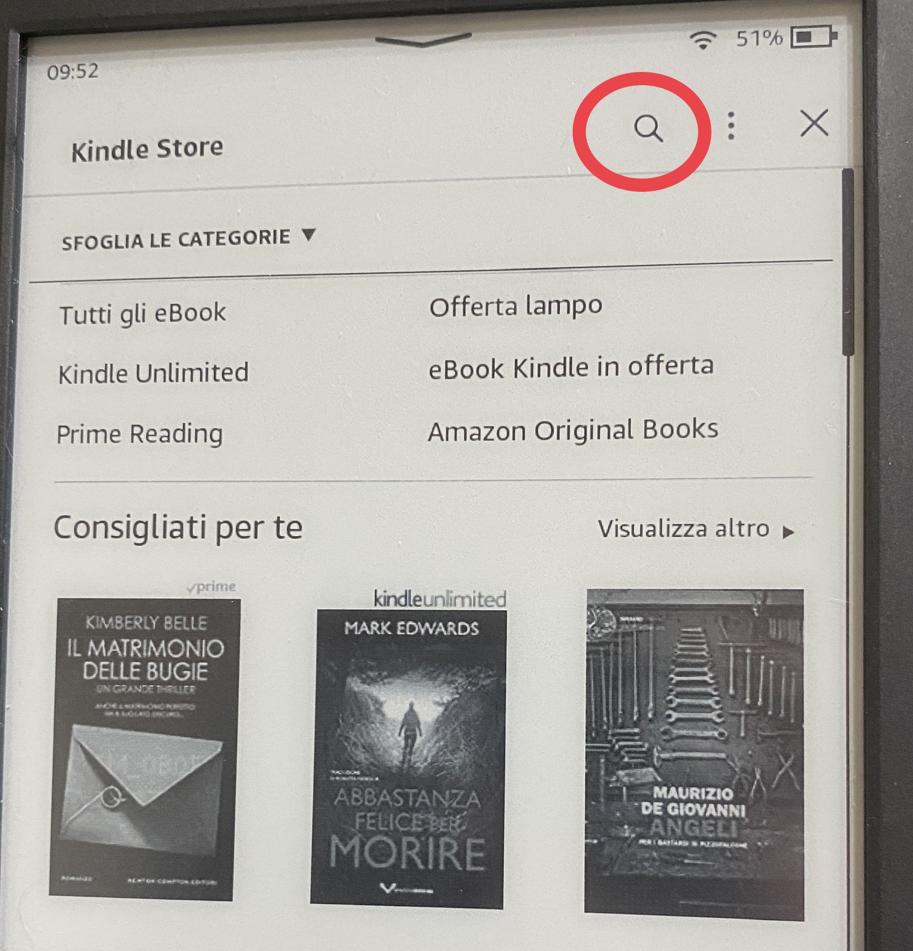 Sui cataloghi Kindle fanno elenco per autore?