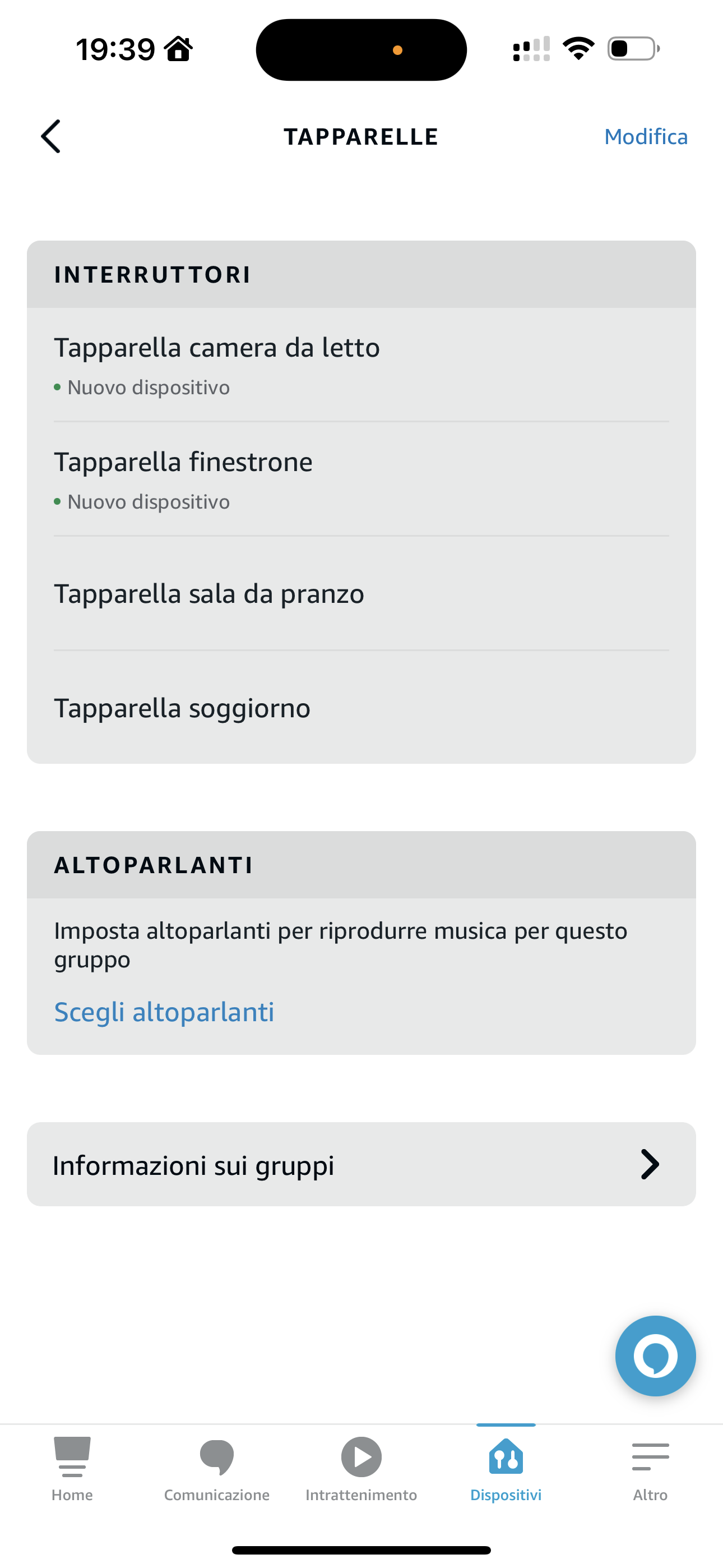 Problemi routine dispositivo per tapparelle Loratap